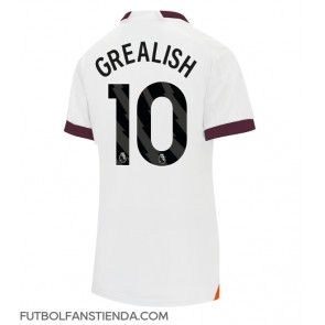 Manchester City Jack Grealish #10 Segunda Equipación Mujer 2023-24 Manga Corta